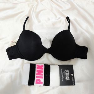 PINK, Victoria's Secret T-shirt Bra/Socks Duo, NWT